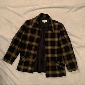 🧥 Zip up Plaid Jacket with Collar and Pockets